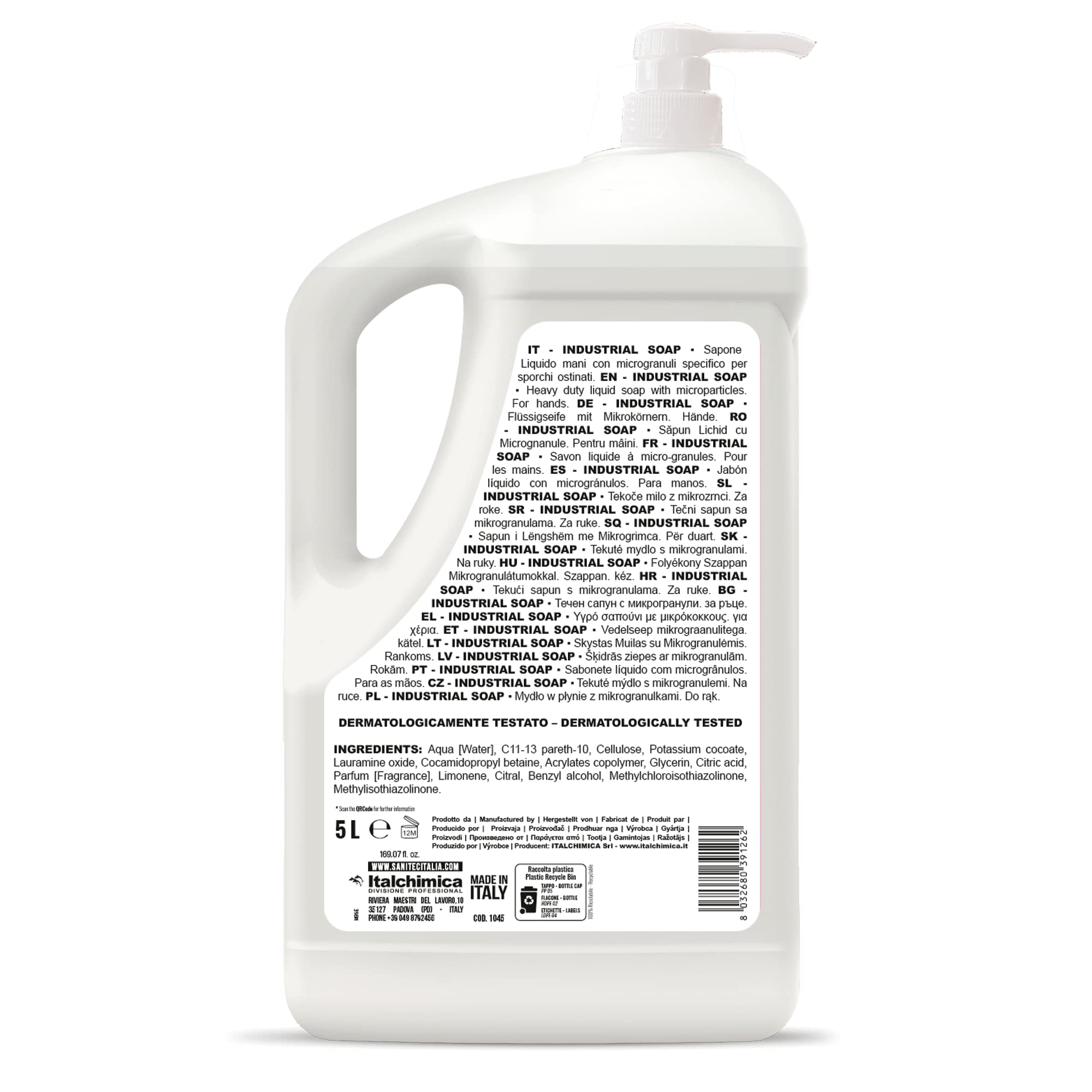 Sanitec - Jabón de manos Industria Gel con microgránulos, 4,7 kg