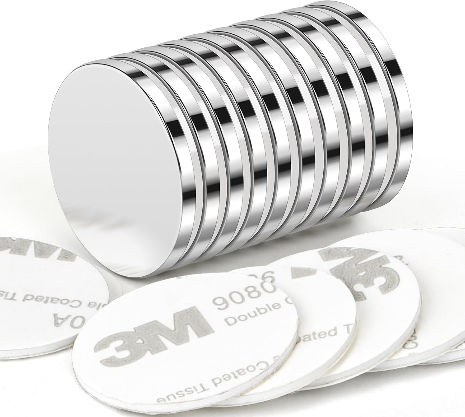 Produktbild von Wukong Neodym Magnete Extra Stark – 50x10x3 Mm, 4 Stück Selbstklebend, Rechteckig