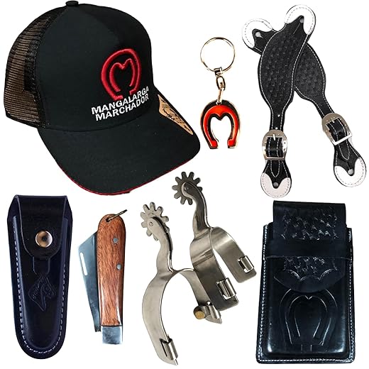 Kit Country Boné Farm Bulls Esporas QM Correias QM Bainha e Canivete