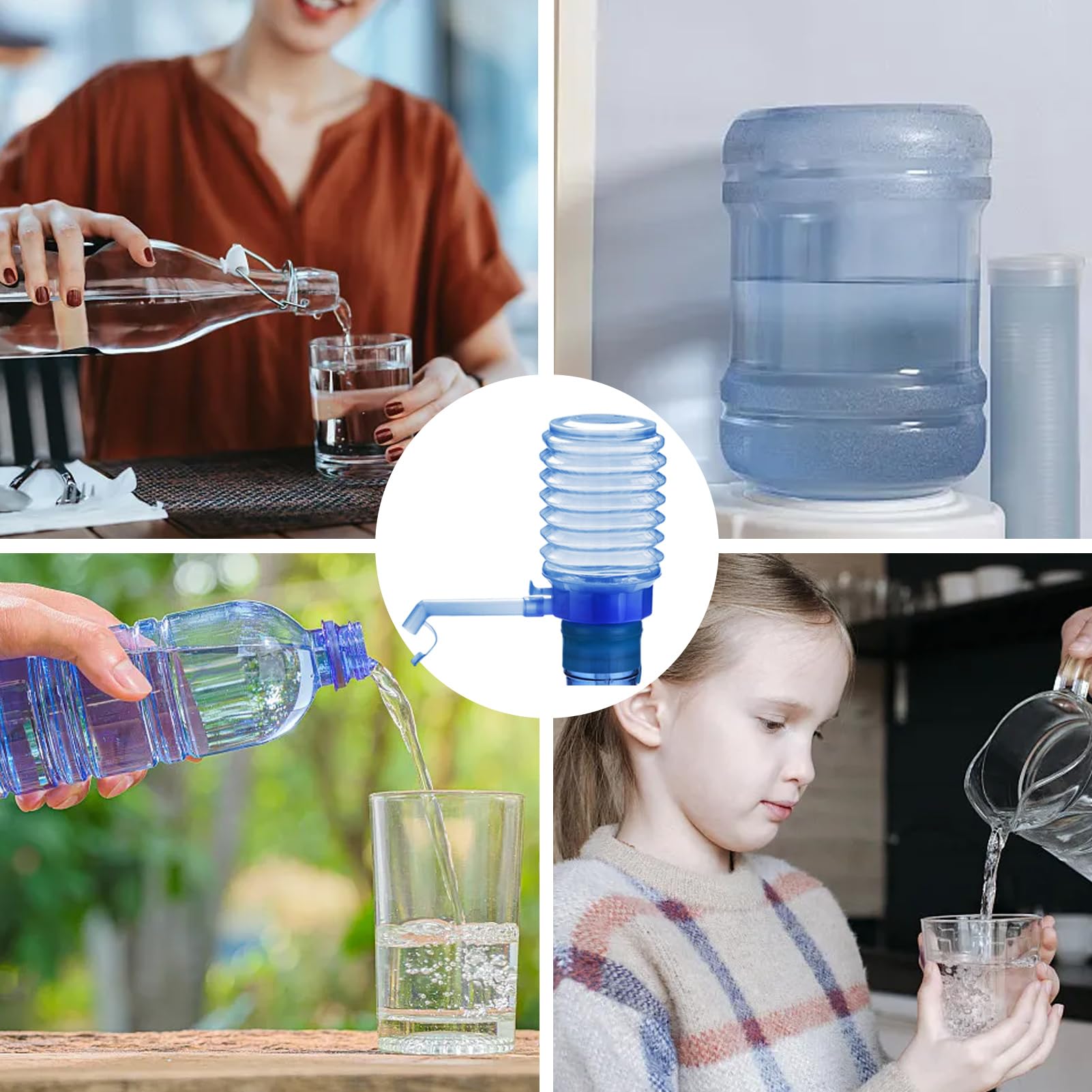 Pompa Manuale per Bottiglia d'Acqua, Erogatore d'Acqua - Pompa per Borraccia e Distributore Manuale
