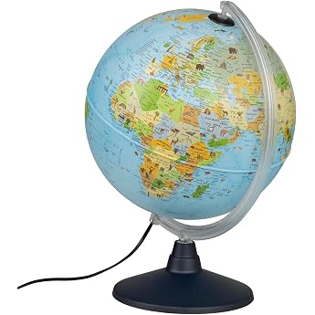 identa 22059 children educational toy with animal pictures globe 30 cm diameter