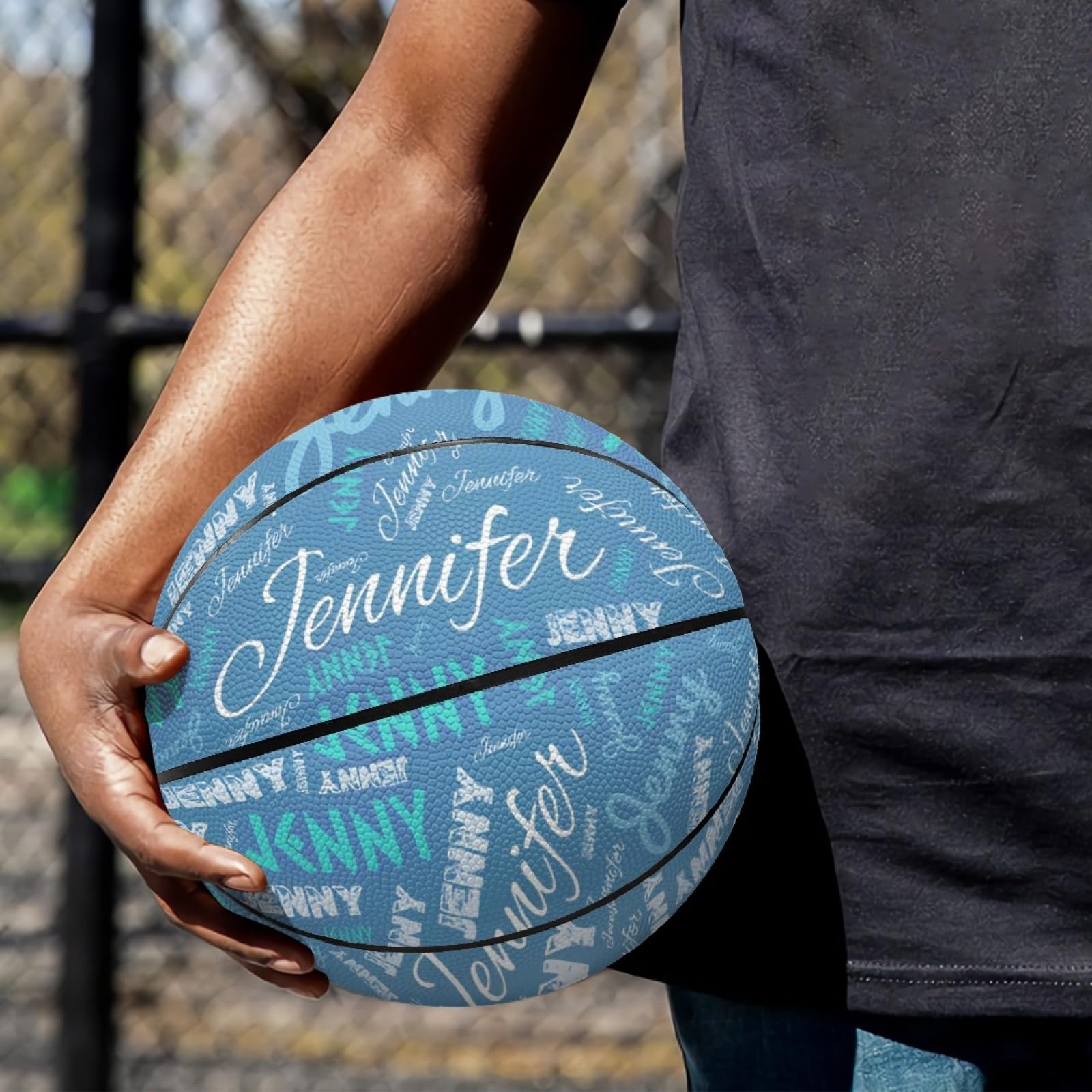 Personalisierter Basketball mit Namen, individuell bedruckter Basketball-Name, Größe 7 (29,5in) / Größe 5 (27,5in), personalisiertes Basketball-Geschenk, Geburtstagsgeschenk, Team-Geschenke