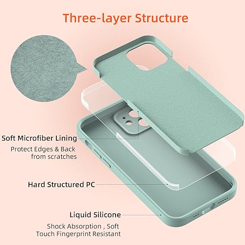 Miniatura 5 de Inber Funda para iPhone 14 Pro con bonitos diseños de moda para mujeres y niñas, funda de gel de silicona con protector de lente de cámara, funda