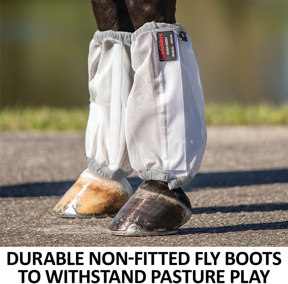 Schneiders Dura-Mesh II Non-Fitted Horse Fly Boots | Set of 4 | Protection & Durability | 1000D Mesh | 70% UV Shielding