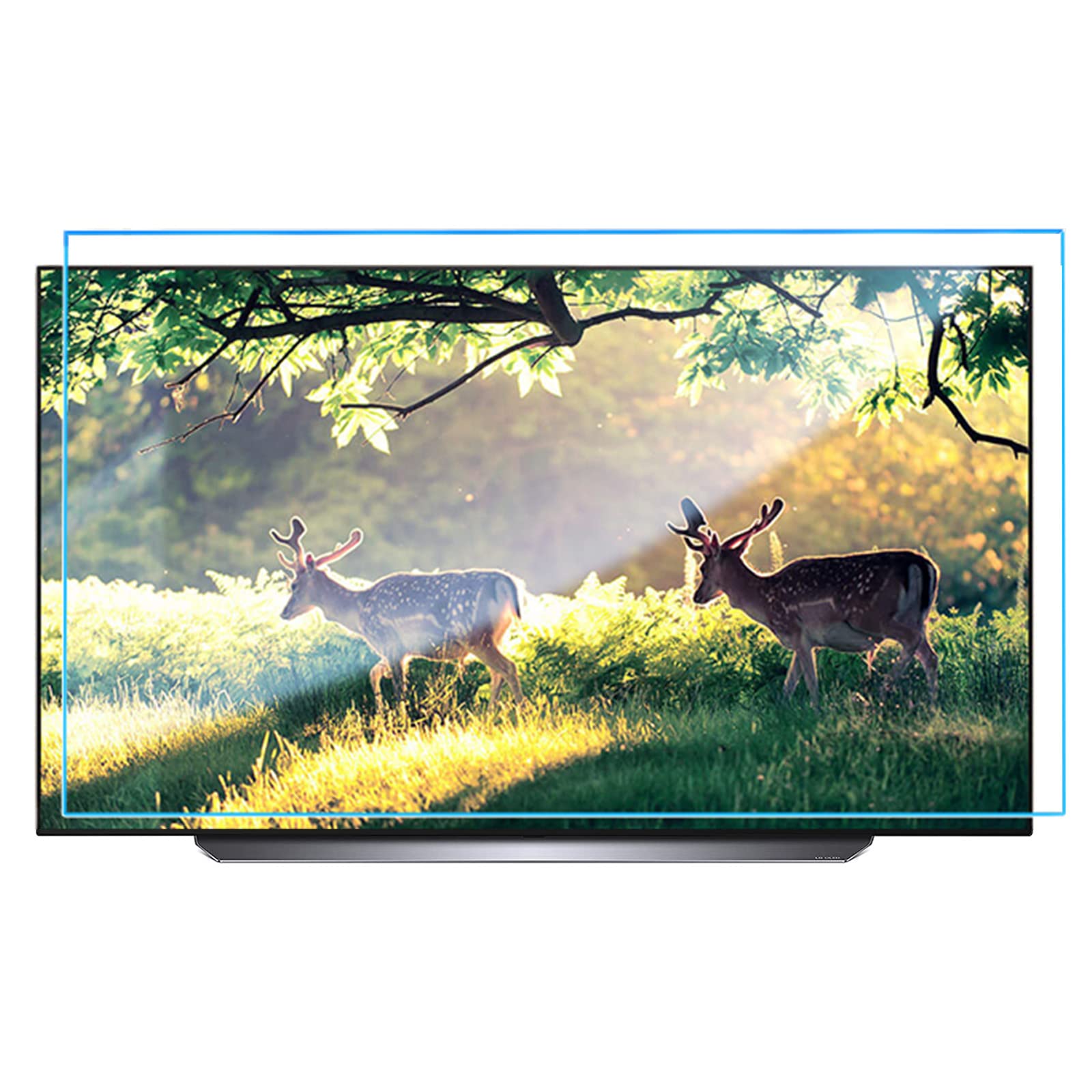 JCSKY 55 Inch Matte Anti-Glare TV Screen Protector, Dustproof Anti Scratch Anti Blue Light Film, Dust-Proof, Reduce Eye Fatigue Anti-Myopia,55"(1211 * 682mm