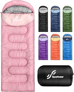 Sleeping Bag, 3-4 Seasons Sleeping Bags for Adults Kids Warm Cold Weather Waterproof Lightweight Portable Sleeping Bag for Adults Boys Girls Camping Hiking Backpacking Outdoor Travel