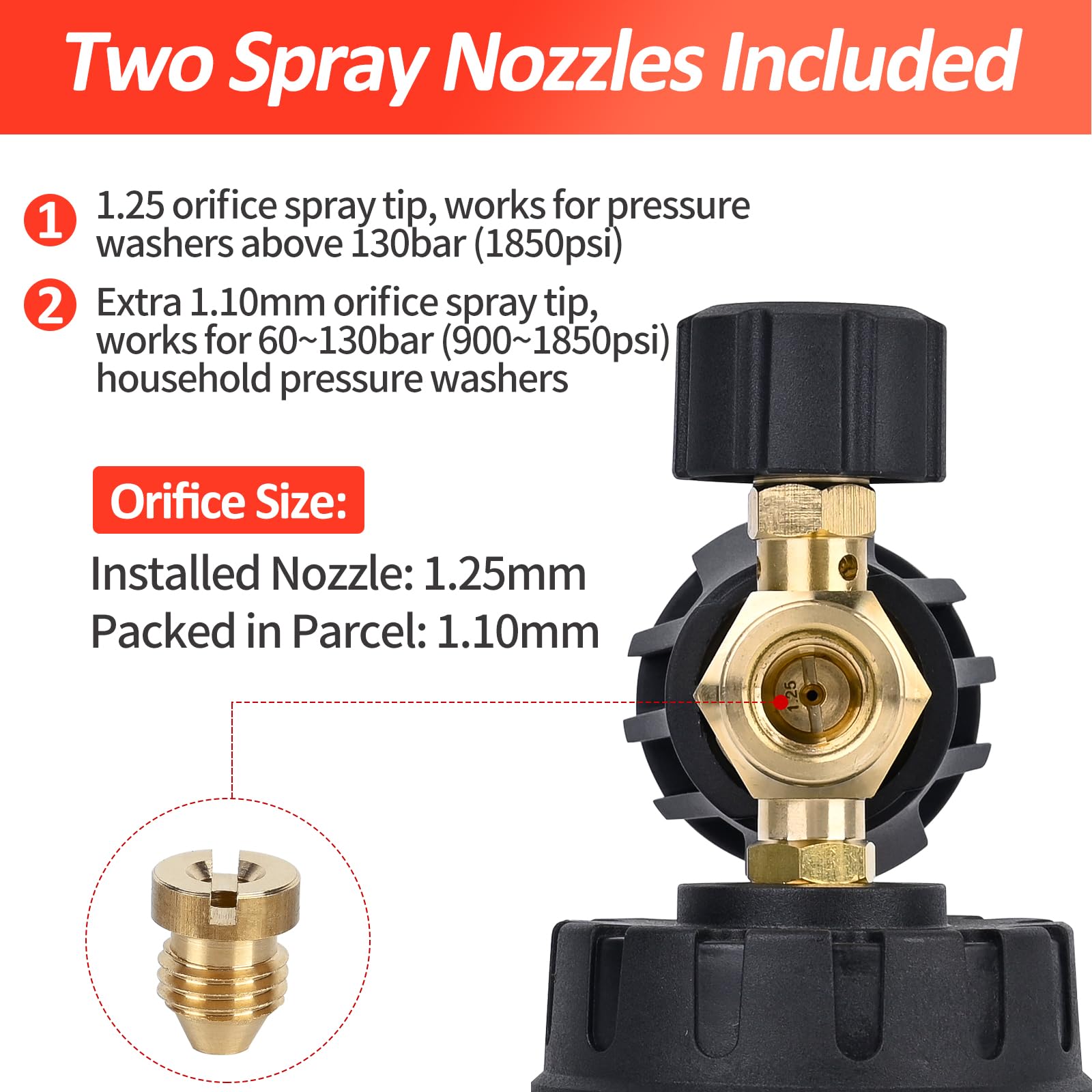 BEAR FORCE Pistolet de nettoyage haute pression M22-ID14mm & 1/4" Connecteur rapide Lance de mousse à neige 1L pour Karcher K1 K2 K3 K4 K5 K6 K7, Lavage de voiture, Nettoyage de voiture, Entretien