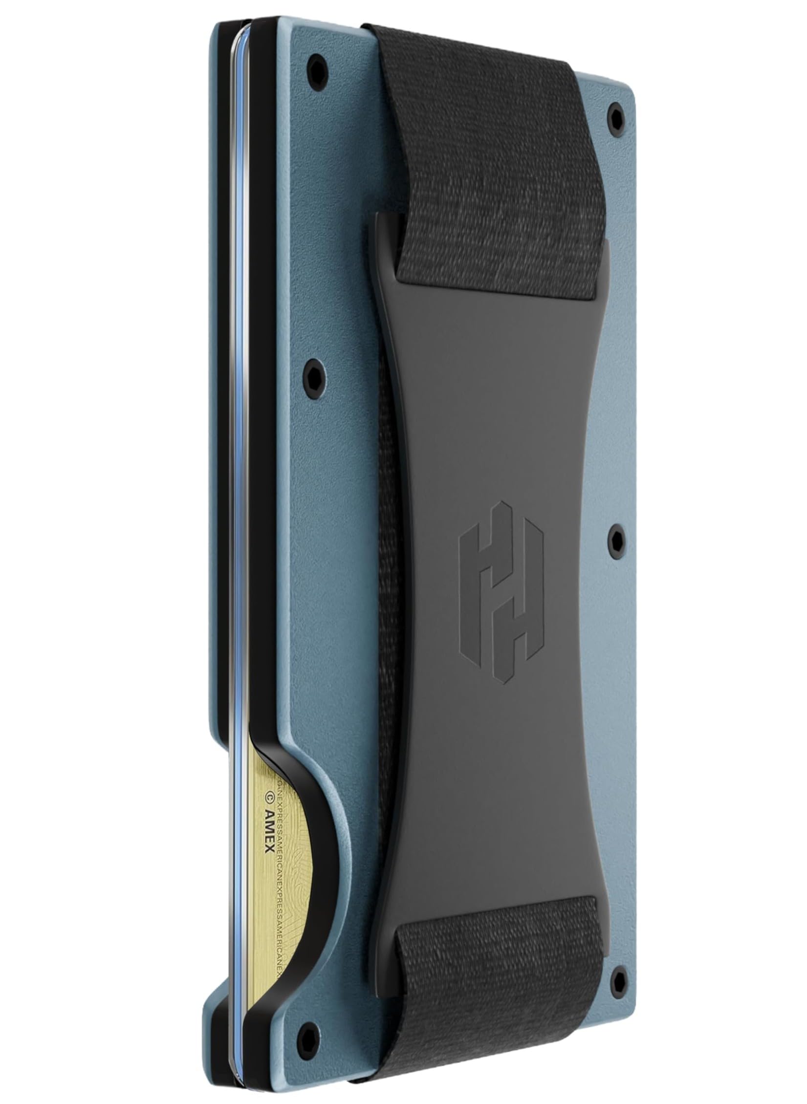 Wallet For Men - Reinvented Design Men's Wallet - Slim, Minimalistic & Seamless, Blocks RFID Scanners with a Cash Strap (Grey)