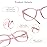 LifeArt Blue Light Blocking Glasses, Anti Eyestrain, Computer Reading Glasses, Gaming Glasses, TV Glasses for Women, Anti Glare (Clear Pink, 3.25 Magnification)