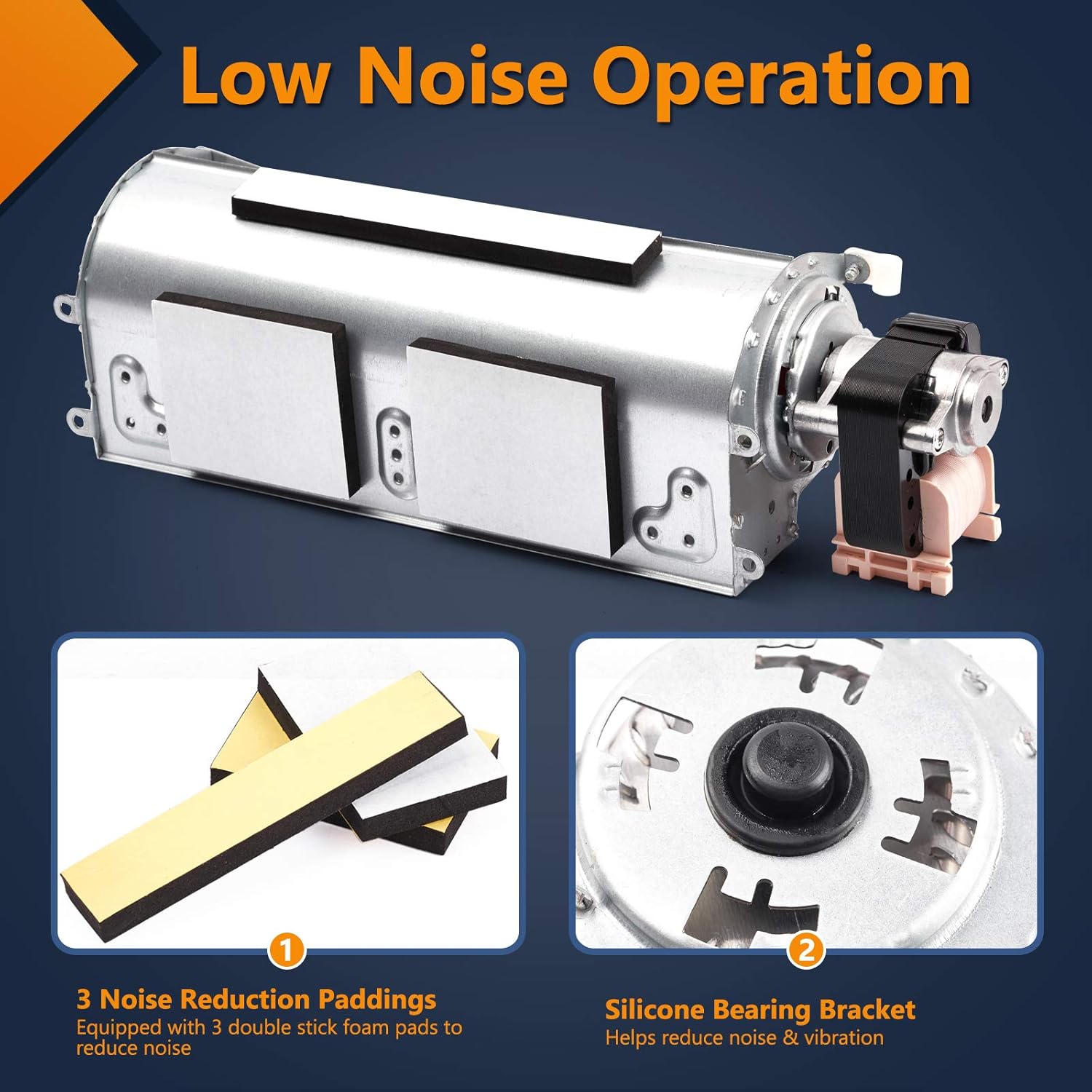 Criditpid BLOT Fireplace Blower Fan Kit for Monessen, Majestic, Martin, Vermont Castings Fireplace BDV400, BDV500, CDVR36NV, Replacement BLO24T BLOTMC Blower Kit for Rotom HB-RB94, HB-RB79, R7-RB79