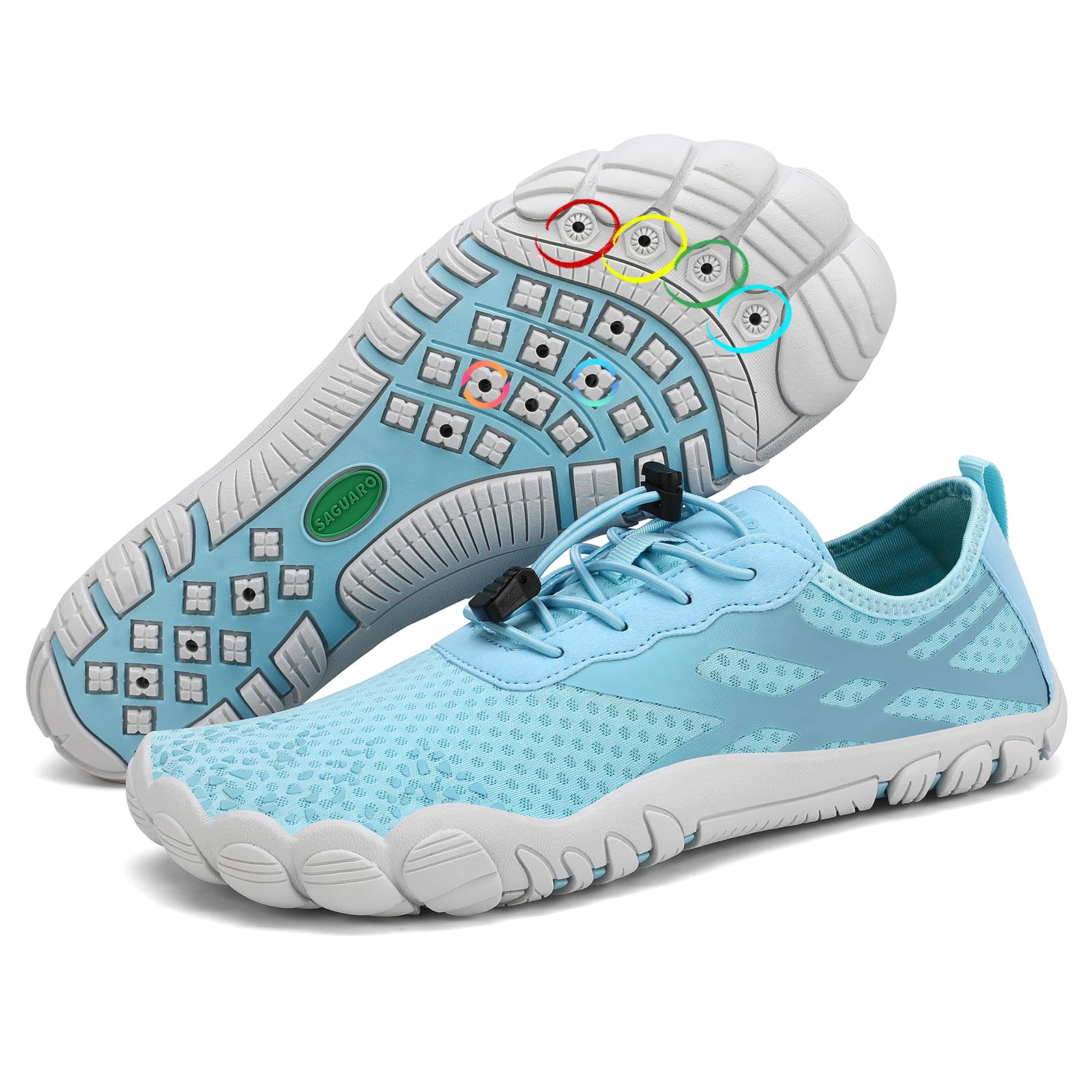 SAGUARO Badeschuhe Damen Herren Wasserschuhe Schwimmschuhe Schnelltrocknende Aquaschuhe Gr.36-48