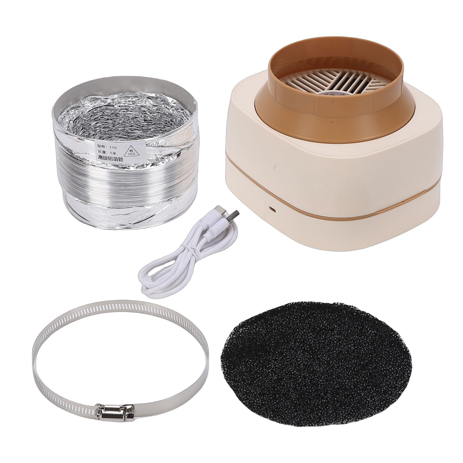 Chrees Extractor de Cocina de Escritorio Compacto, Campana Extractora Portátil Ligera para Uso en Interiores y Exteriores