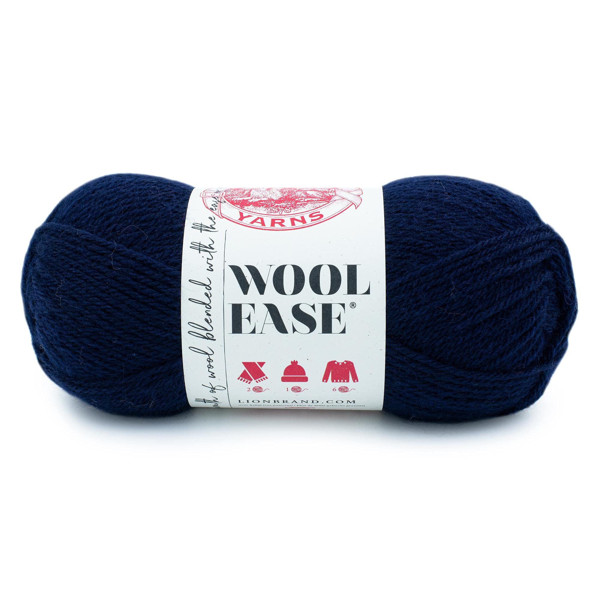 Lion Brand Yarn, Wool-Ease Aran Yarn for Knitting and Crochet, Nightshade, 1 Pack