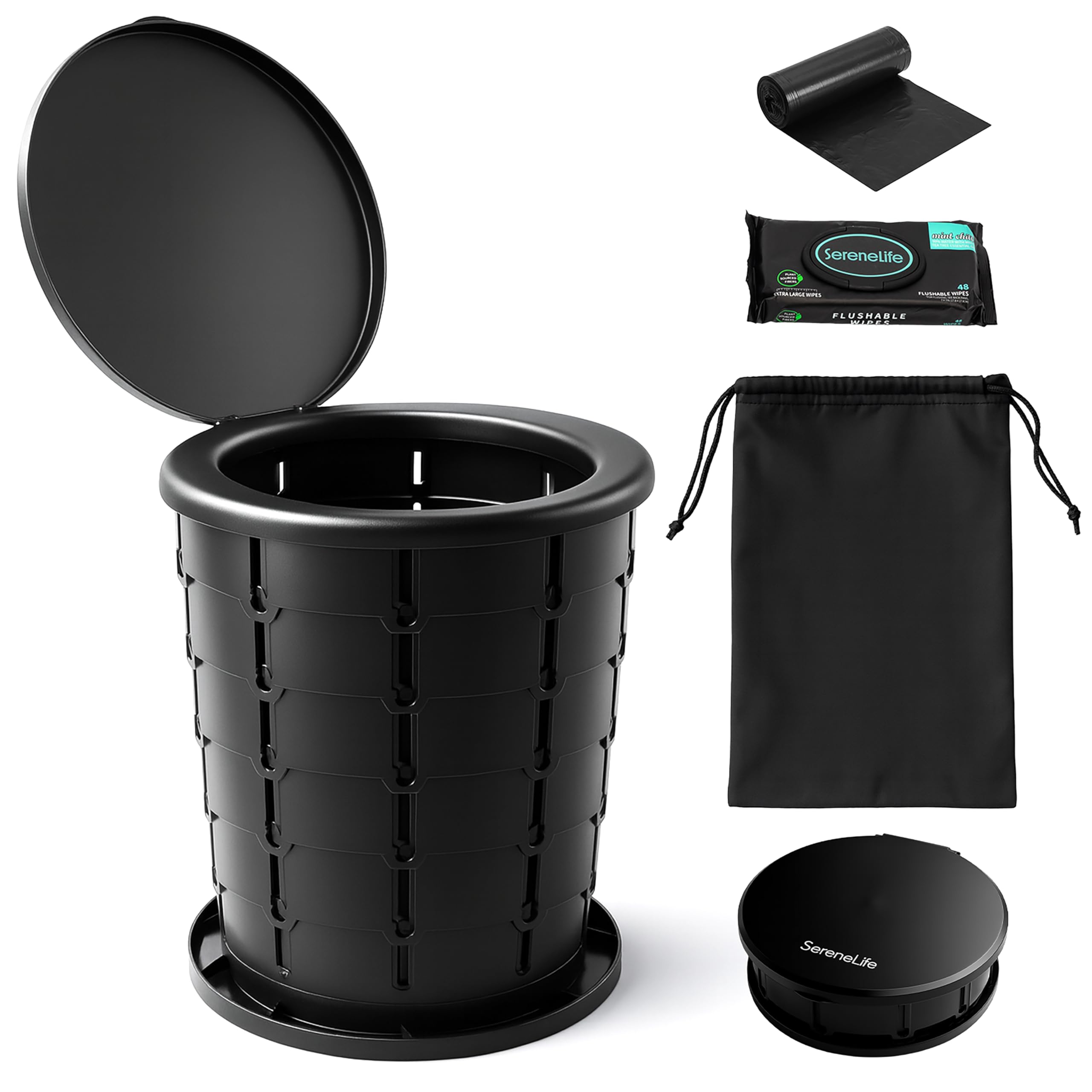 SereneLife Camping Toilet Portable Foldable Toilet for Adults โ image 1