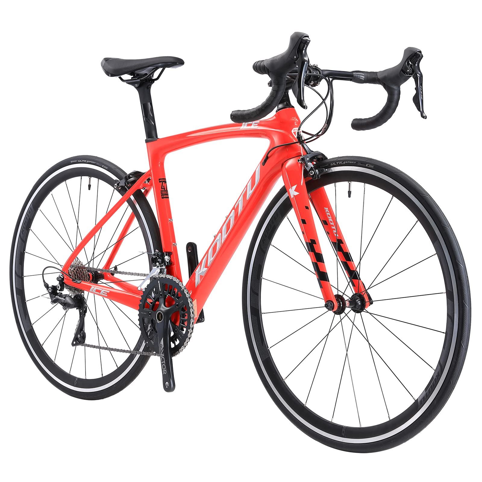KOOTU Carbon Road Bike,700C Wheels Commuter Bicycle for Men and Women,Racing Bicycle with Shimano 10