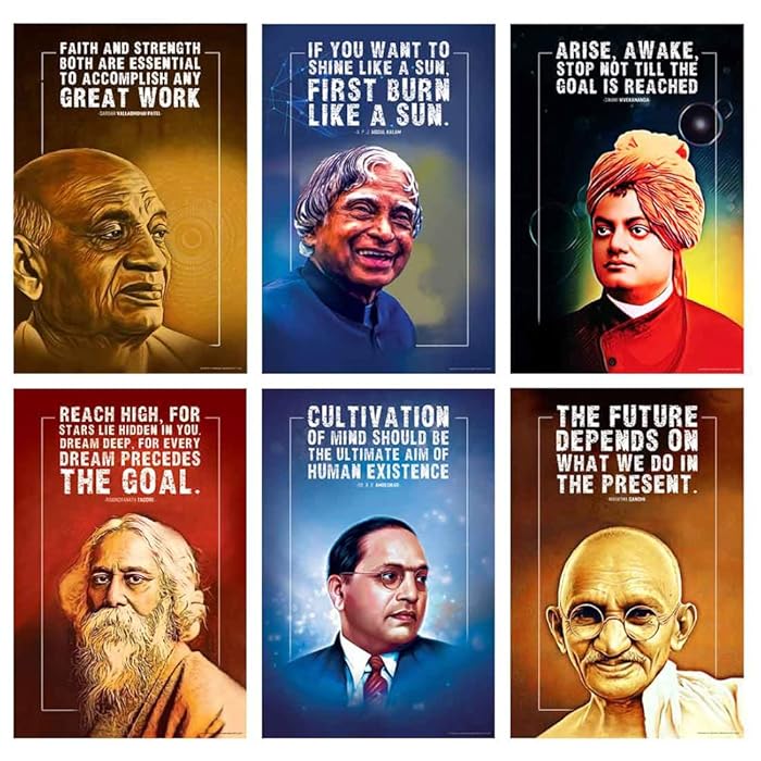 Buy SWASUM Motivational Wall Posters (APJ Abdul kalam, B.R. Ambedkar