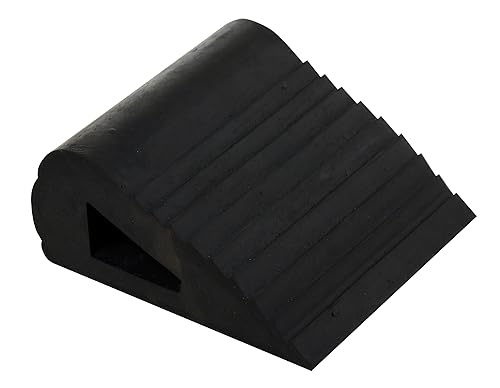 Miniatura 2 de Vestil RBW-3 Cuña de goma industrial, 6-12 pulgadas de largo x 6 pulgadas de ancho x 3-14 pulgadas de alto, negro (paquete de 2)