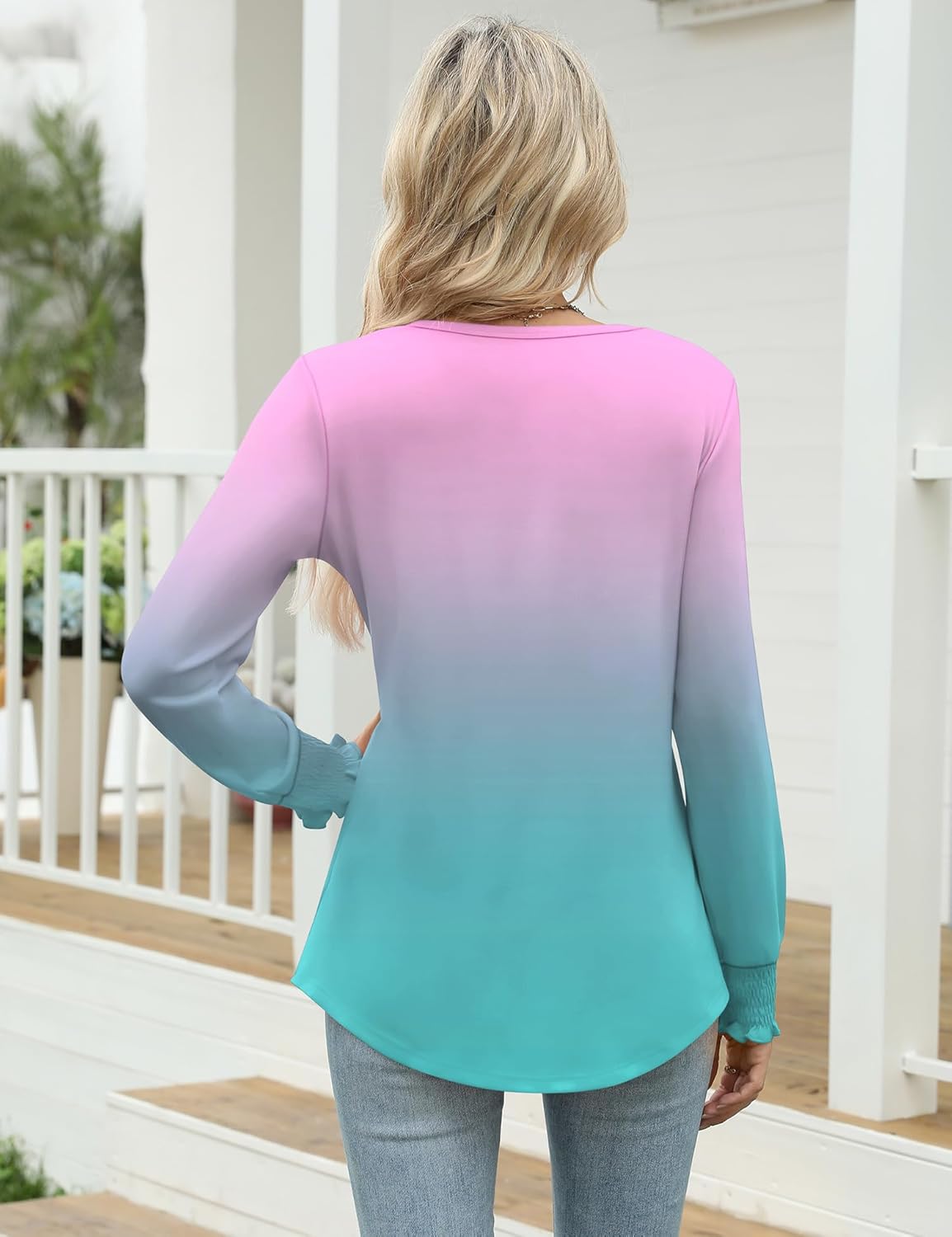 LOMON Women Tops Long Sleeve Blouses Dressy Casual Crewneck Pleated Tunic Shirts 2026 Loose Fashion Clothes - Image 4