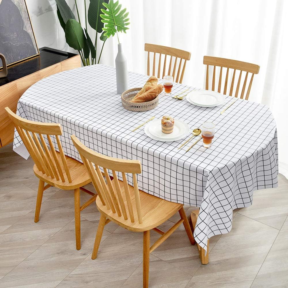 HSMHQJ Oval Tablecloth Waterproof Table Cover Rectangle
