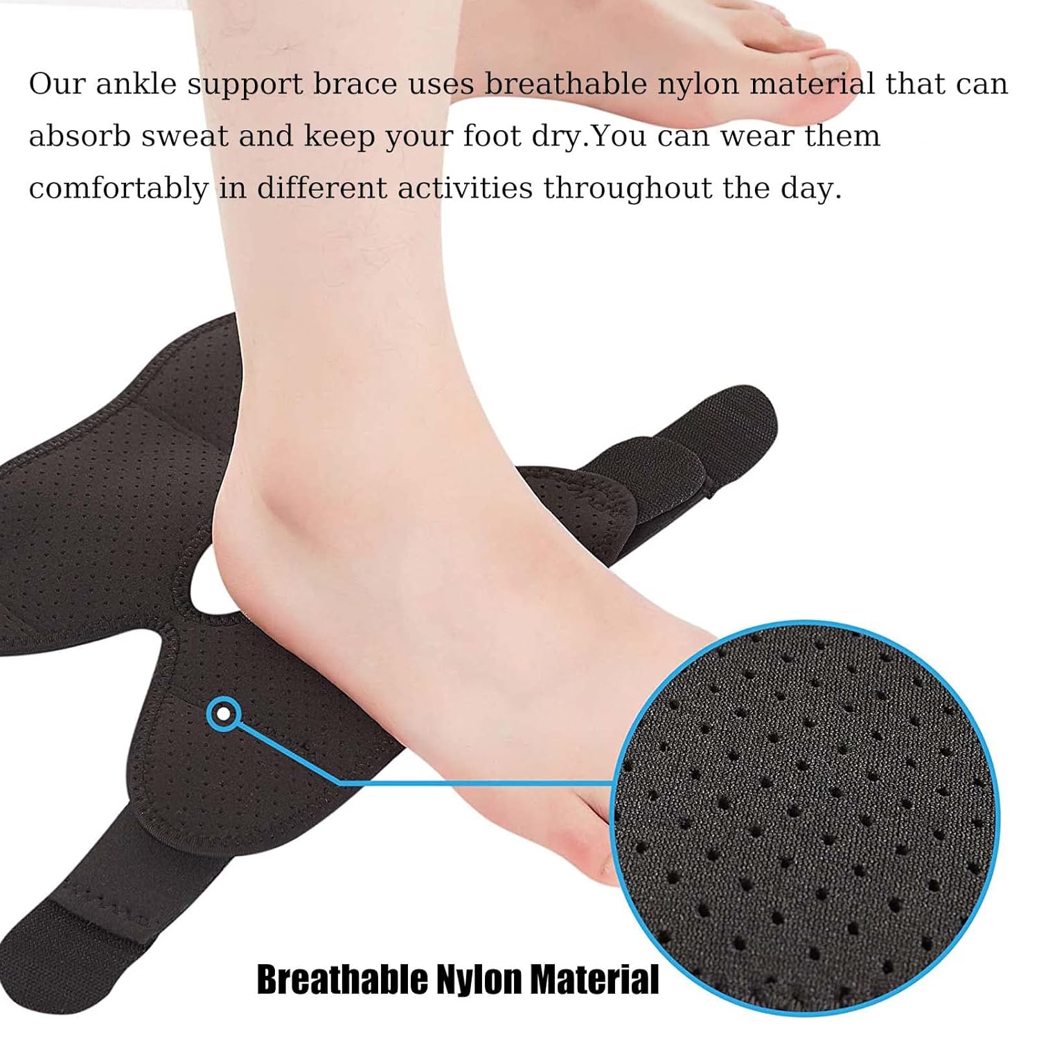 Ankle Support Brace,Breathable Elastic Ankle Brace Adjustable Ankle