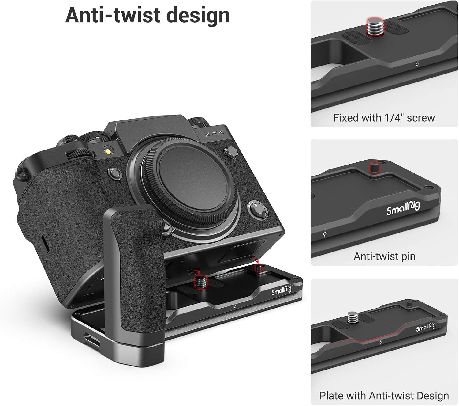 SmallRig L-Shape Grip for FUJIFILM X-T4 Camera Built in Swiss Plate for Arca - LCF2813