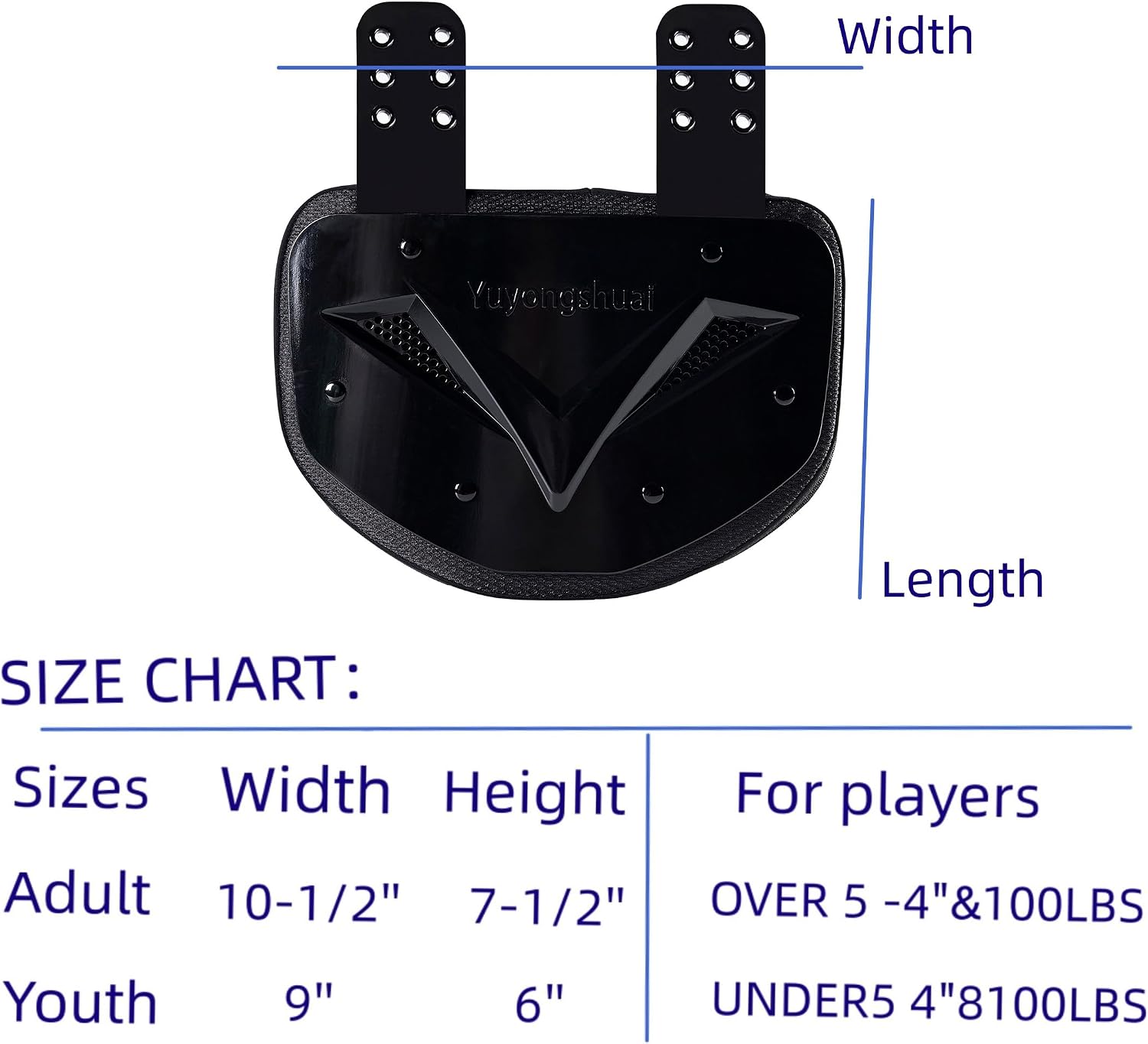 Football Back Plate, Football Low Back Pad, Rear Protector Lower Back Pads+ Towel