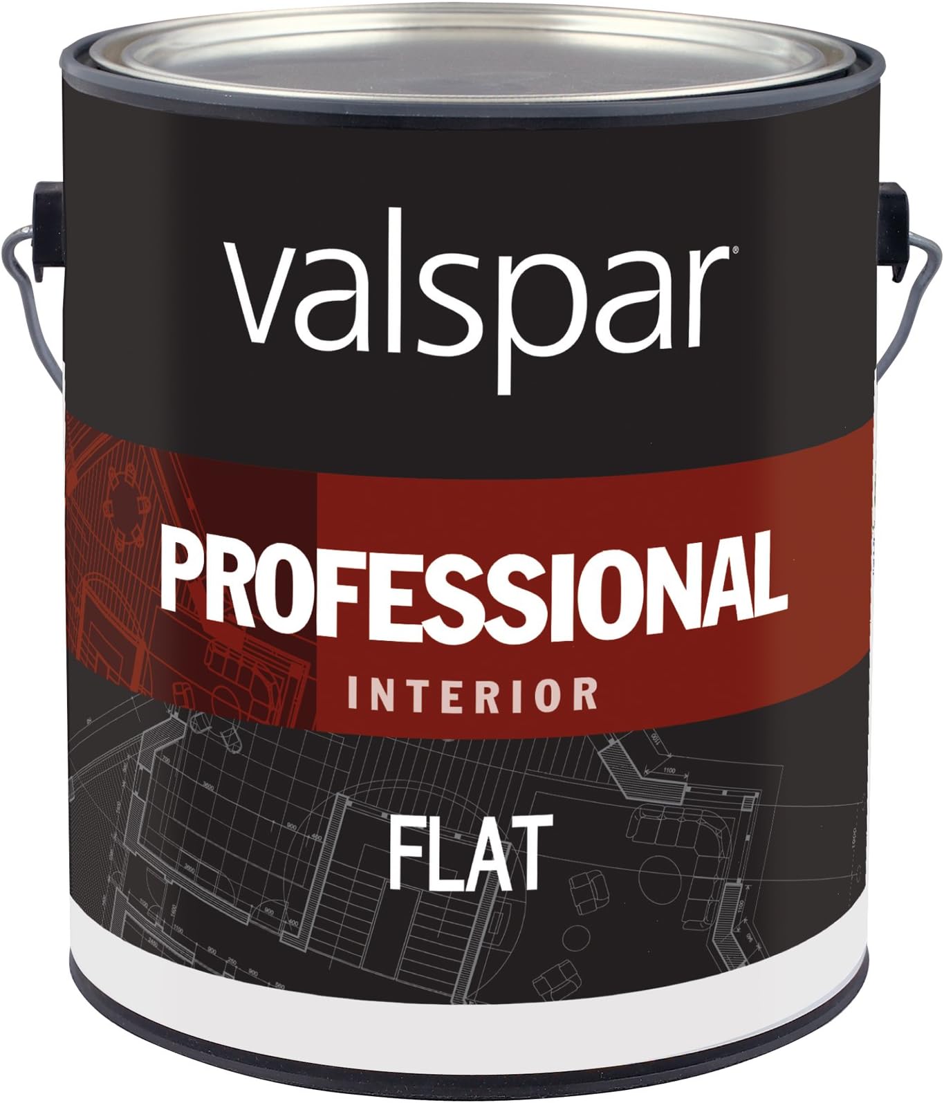 Valspar Paint 11600 Interior High Hide Latex Paint White Flat, 1 Gallon