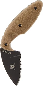 KA-BAR TDI Law Enforcement Fixed Blade Knife 2.3 Fully Serrated Drop Point AUS-8 Matte Blade Zytel Handle Coyote