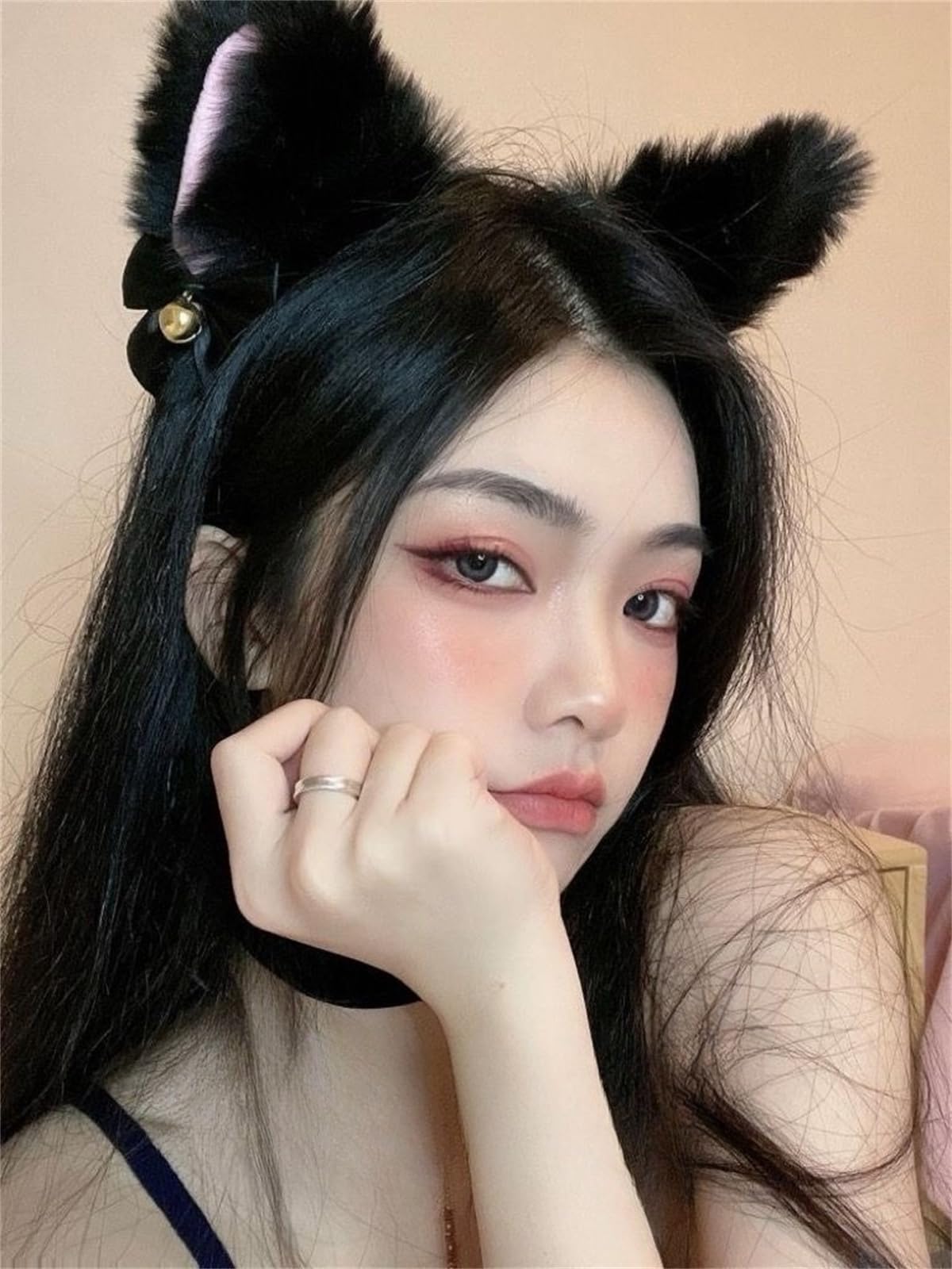 Amazon.co.jp: 猫耳 カチューシャ 猫 コスプレ 尻尾 首輪 蝶結び 鈴