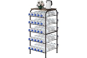 Water Bottle Organizer 5 Tier Home Water Bottle Stand Holder Rack, Beverage...