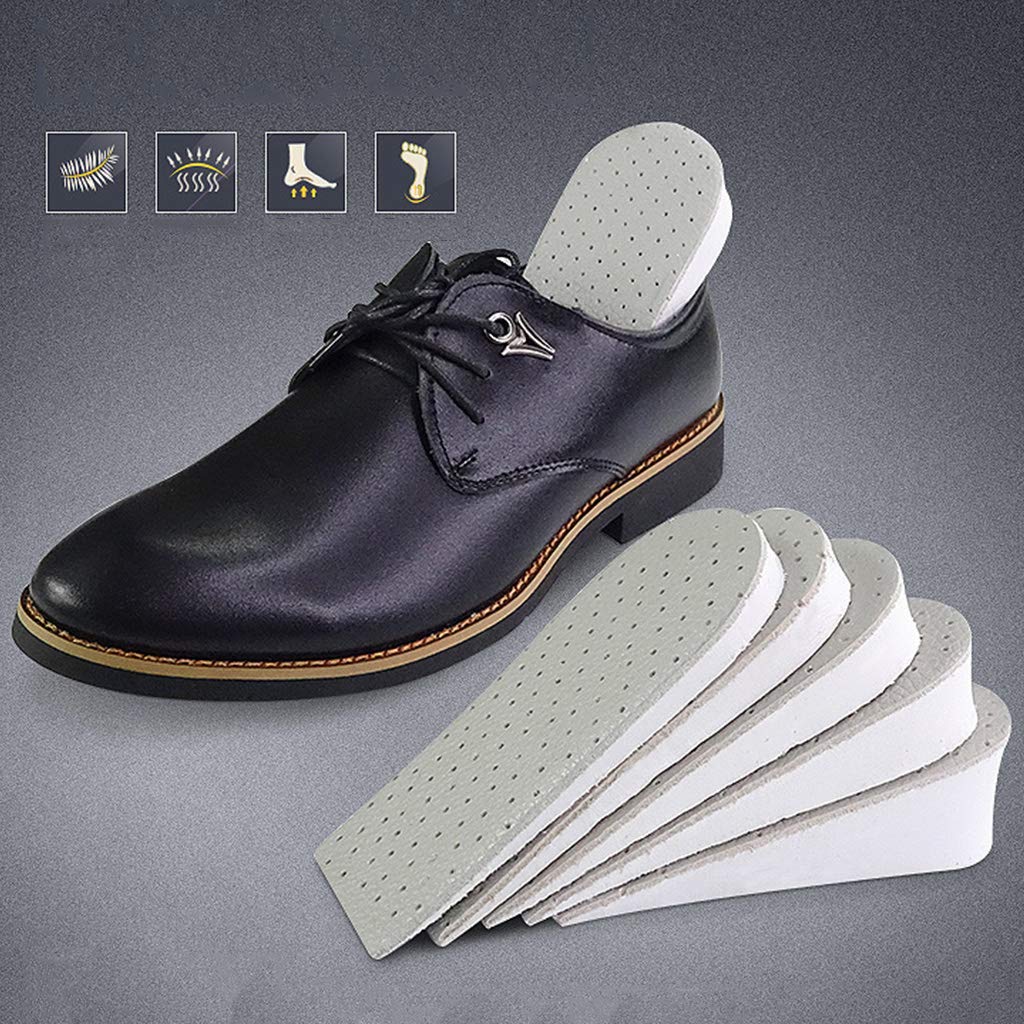 fatteryu Heightening Insole Invisible Comfortable Unisex Women Heighten Insert Cushion Pads 1/1.5/2cm Faux Leather EVA Lifting Insole Heel Arch Support Increase Height