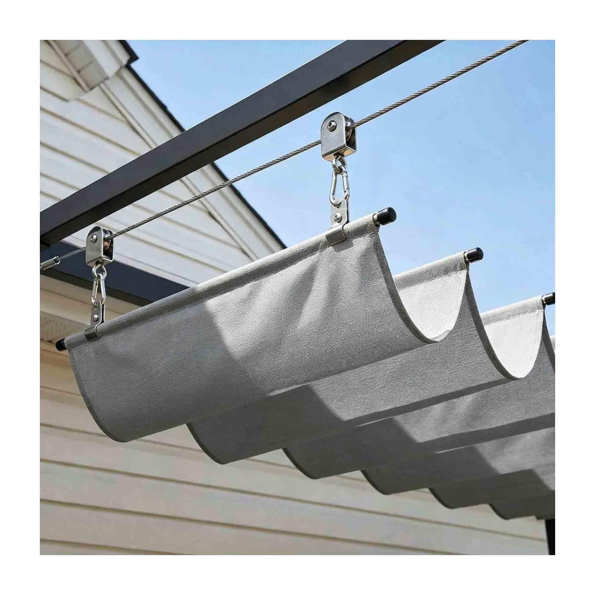 Voile d'ombre de vague respirante pour votre jardin et veranda
