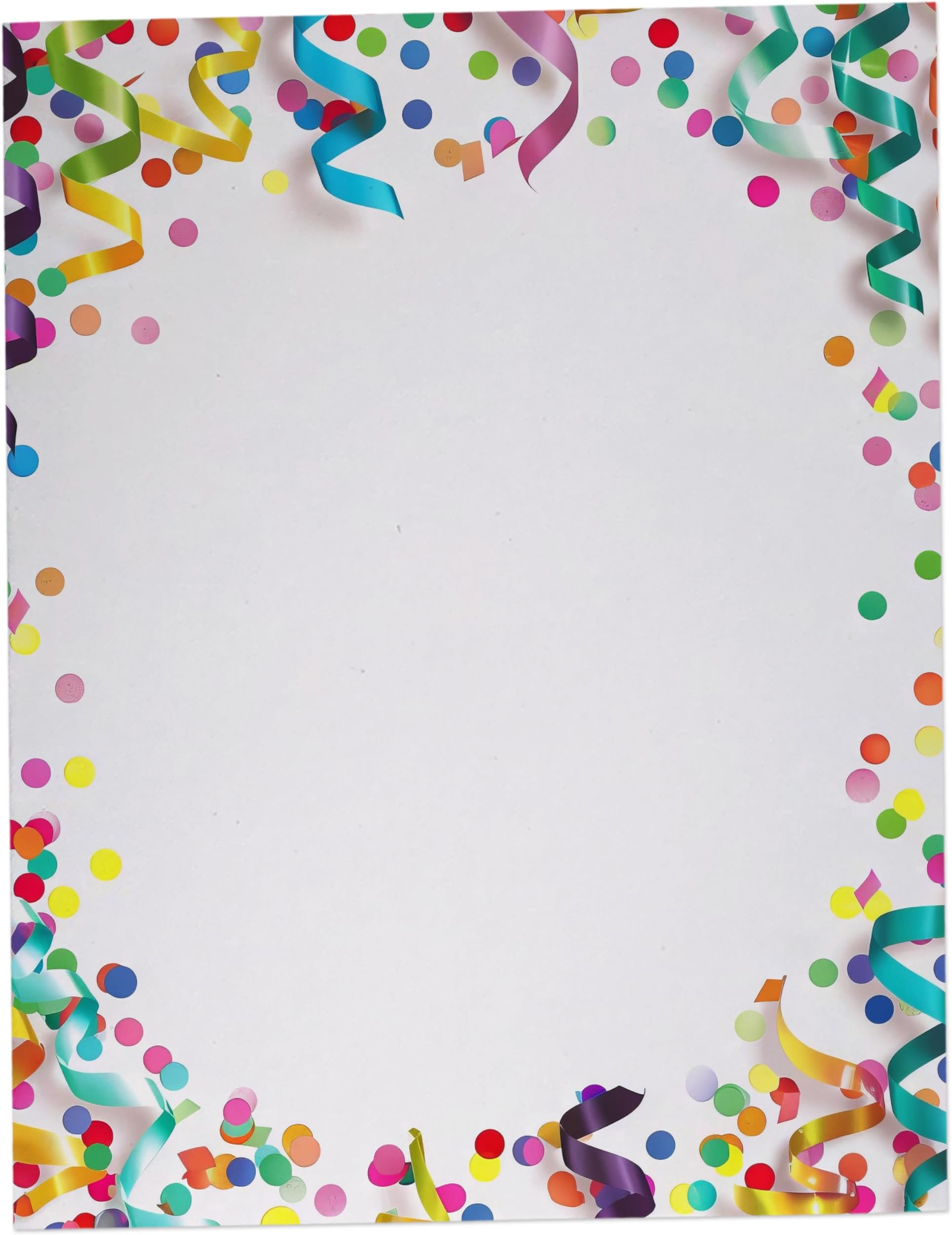 Cake Themed Letterhead Paper - 80 Sheets Of 8.5x11 Stationery For Printing