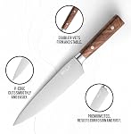 BF BILL.F Since 1983 5-Piece Knife Set with Black Walnut Handles & Angled Base | Ultra Sharp Stainless Steel Kitchen Knives for Professional Chef & Home Cooking | Ergonomic Design Cutlery Set