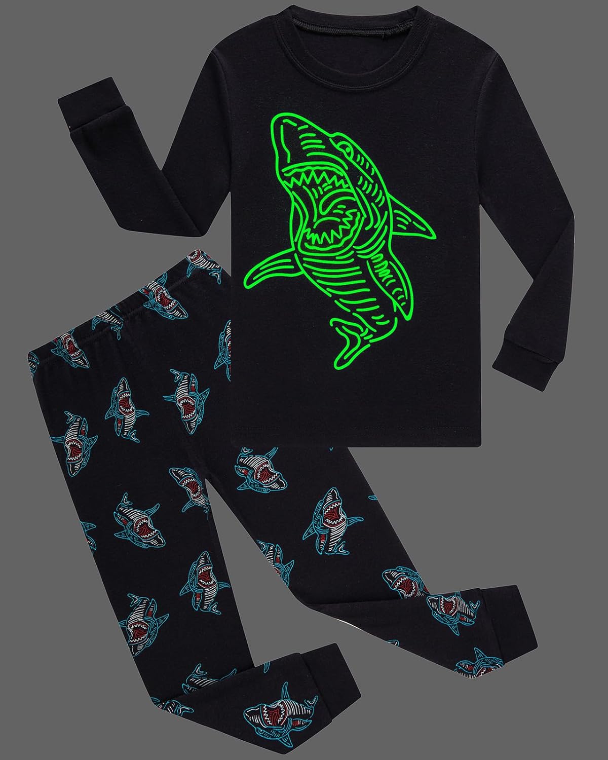 Boys Cotton Pajamas Long Sleeve Toddler Boys Pjs Kids Sleepwear Sets 18months-18years - Image 2