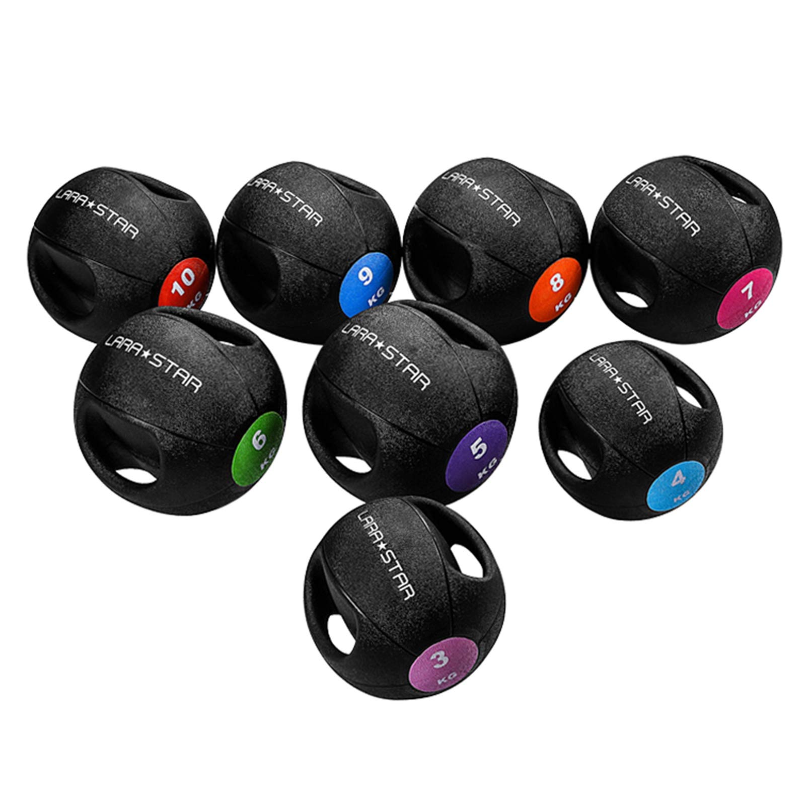 Balones medicinales Hua Balón Medicinal Elástico De Goma Maciza, Mango Doble para Hombres Y Mujeres Deportivos, Entrenamiento De Equilibrio, 52 Kg (3 Kg, 4 Kg, 5 Kg, 6 Kg, 7 Kg, 8 Kg, 9 Kg, 10 Kg)