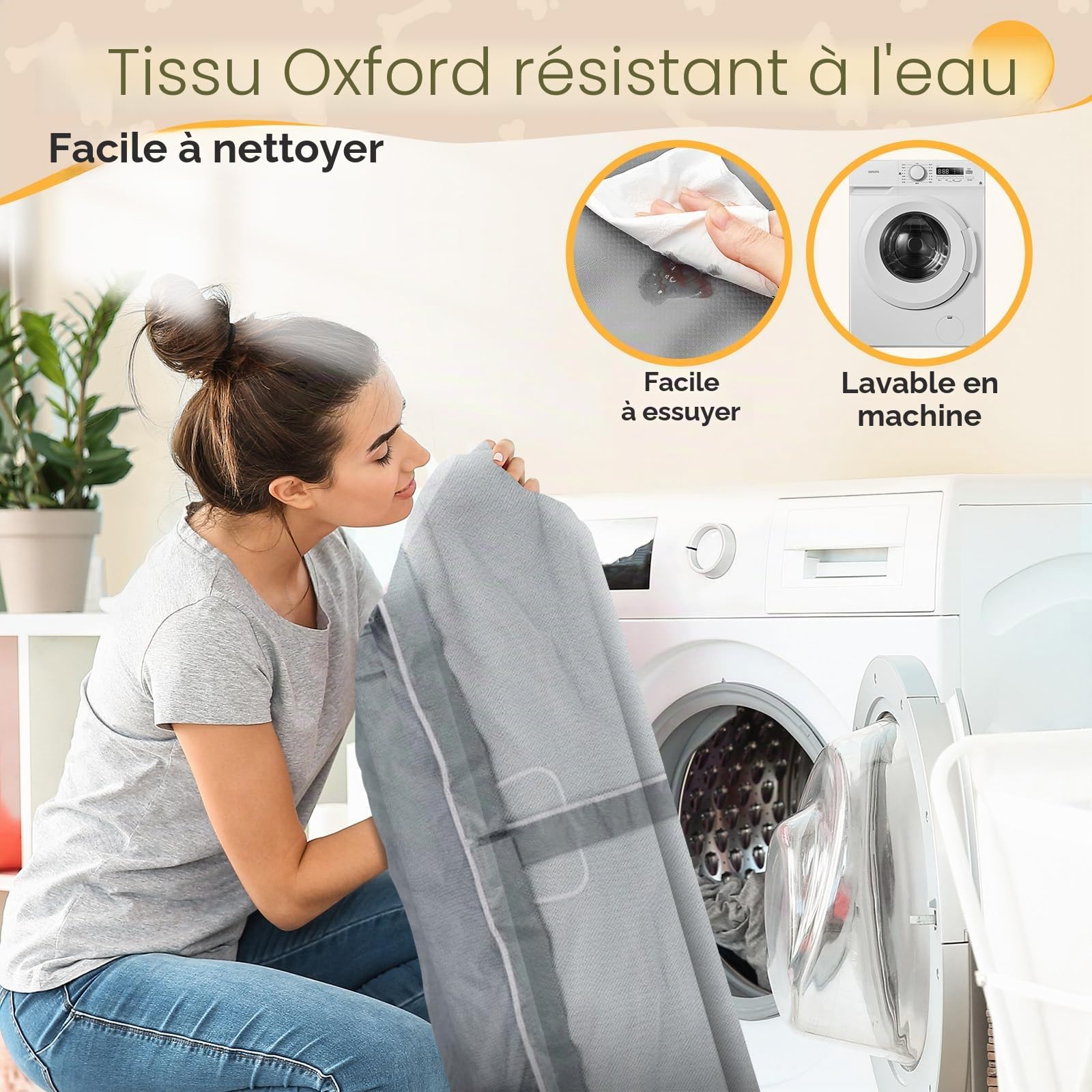 Parc pour Chiot 180 x 150 x 66 cm avec Porte, Parc pour Chiots ou Petits Chiens, Enclos de Sécurité Robuste pour Animaux,Tissu Épaissi,Maille en Nylon Haute Résistance,Intérieur & Extérieur,Lavabl