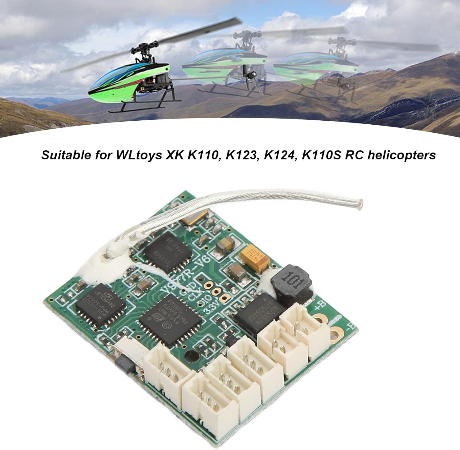 Bnineteenteam RC Plane Receiver Board, RC Plane Receiver Board K110.004 Main for XK K110 Remote Control Model