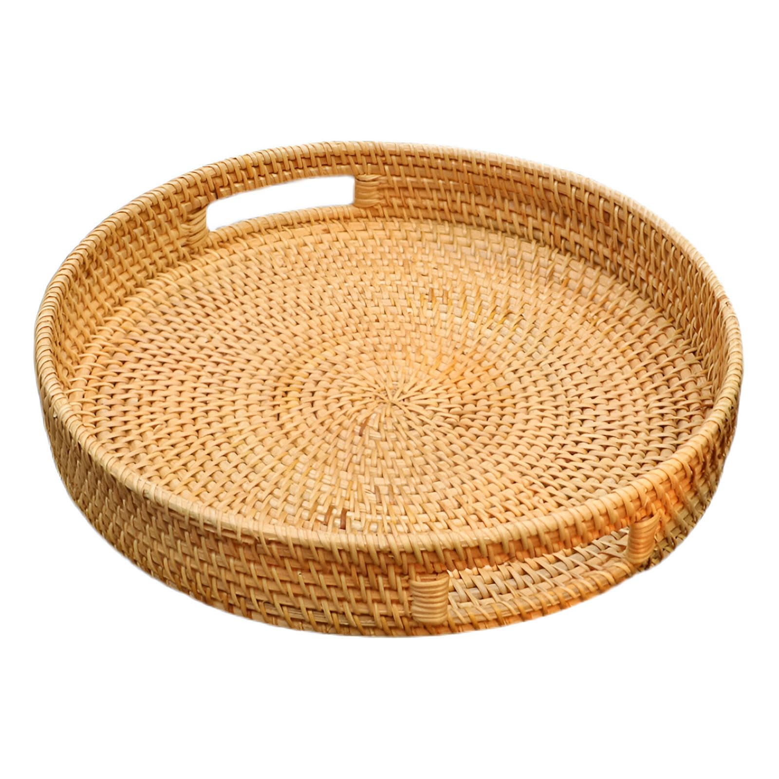 Panier à pain plat de rangement et plateau en rotin pour cuisine et salon