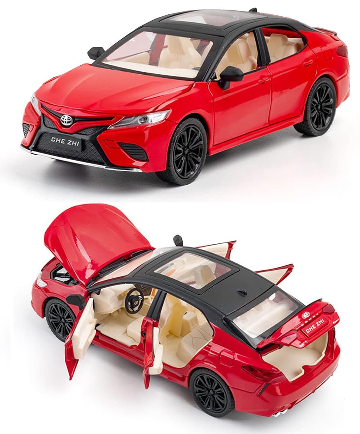 ARNIYAVALA Compatible for 1:24 Cammry Model Car, Zinc Alloy Pull Back Toy Car with Sound and Light for Kids Boy Girl Pull Back Action, Working Headlights & Tail Lights (RED) (B0DBDWT52R) Amazon Price History, Amazon Price Tracker
