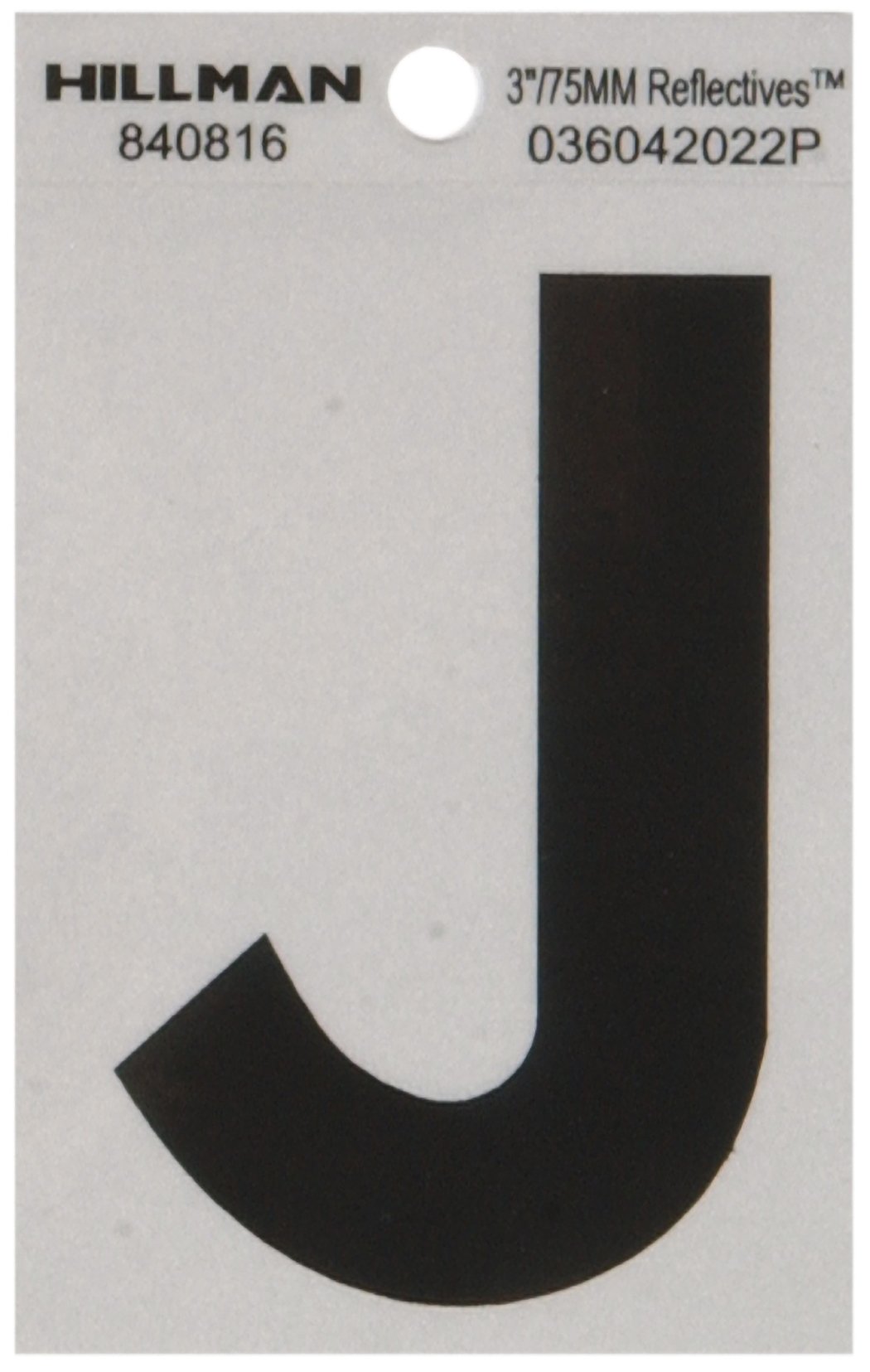 Lettre J réfléchissante pour numéro de maison visible la nuit Mylar argent