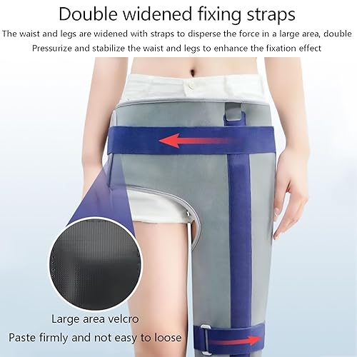 Miniatura 3 de HAILM Soporte para muslos con aluminio, Ortho Wrap cadera ajustable, para músculos de la ingle, esguinces, cuádriceps, tendinitis, dolor de ciática