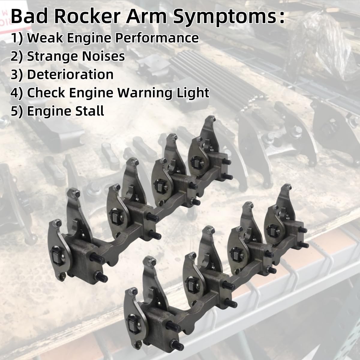2x Valve Rocker Arm Assembly 8C3Z6564D Compatible with 2008-2010 Fo-rd F250 F350 F450 F550 Super Duty 6.4L 8C3Z-6564-D Vahaha(Pair)