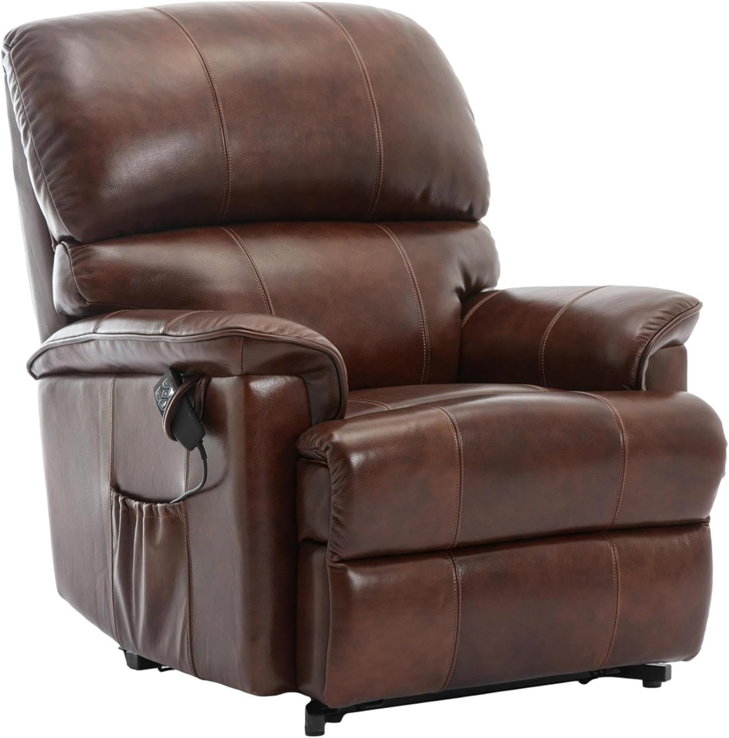 The Toulouse Riser Recliner Mobility Chair in High Grade Genuine Walnut Leather Amazon.co.uk