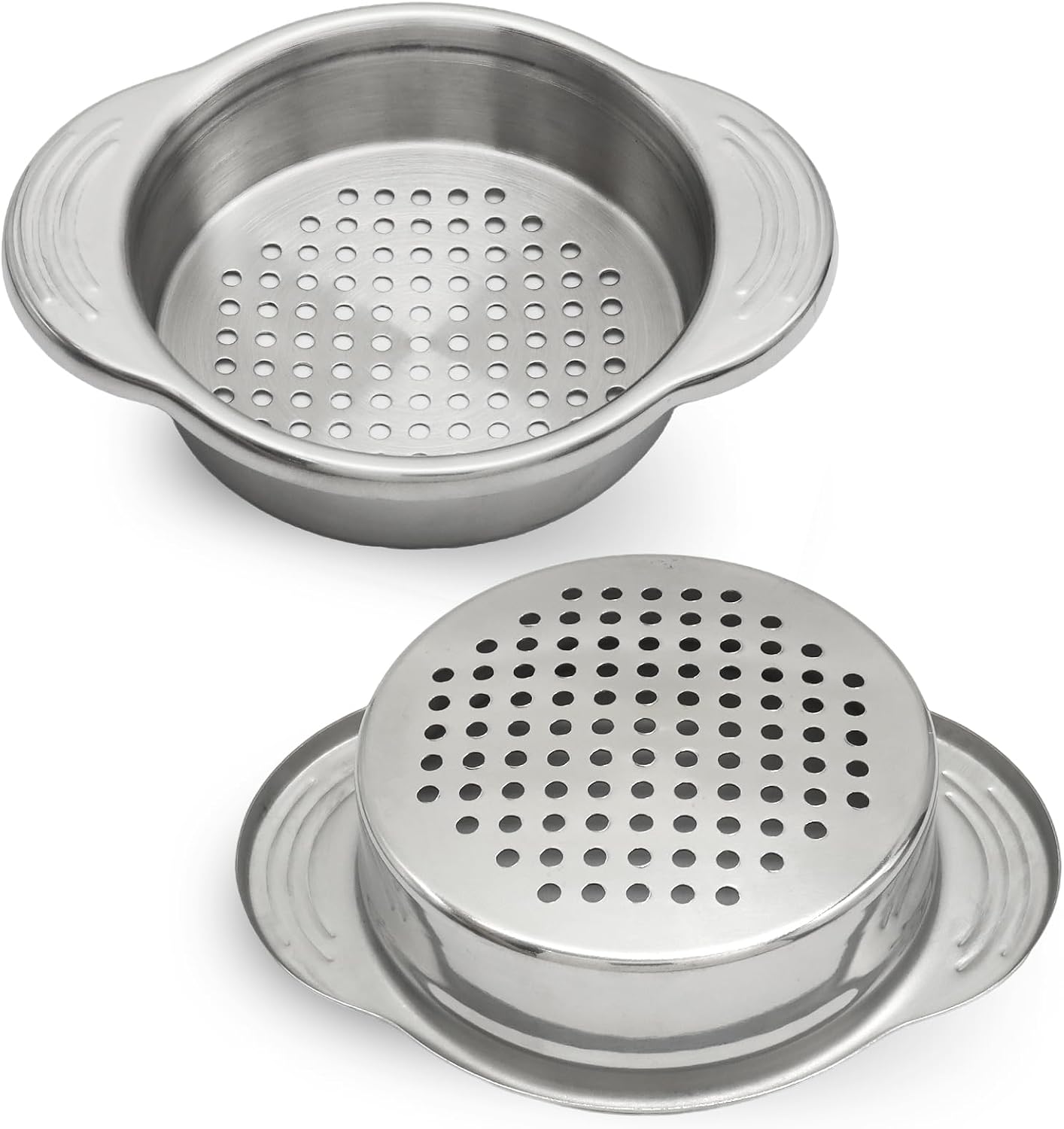 2 Pack 3.2 Inch Stainless Steel Can Strainer image 2