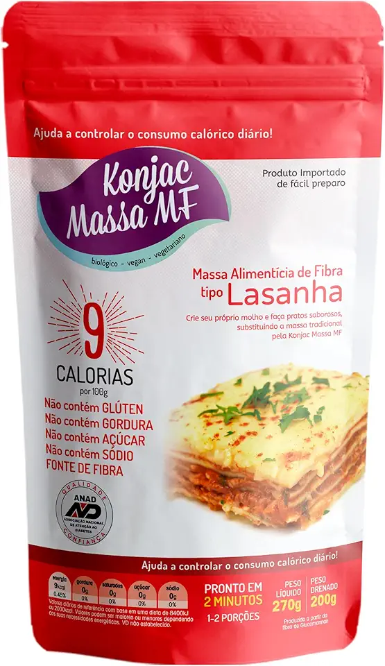 Konjac Massa MF Lasanha Zero Carboidrato Konjac Massa Mf 270G