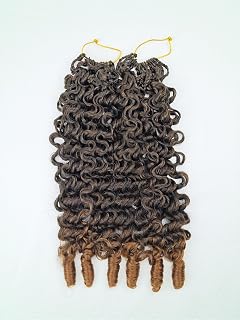 SOKU New Burmese Curly Crochet Hair for Black Women 120 Strands 18 Inch T30