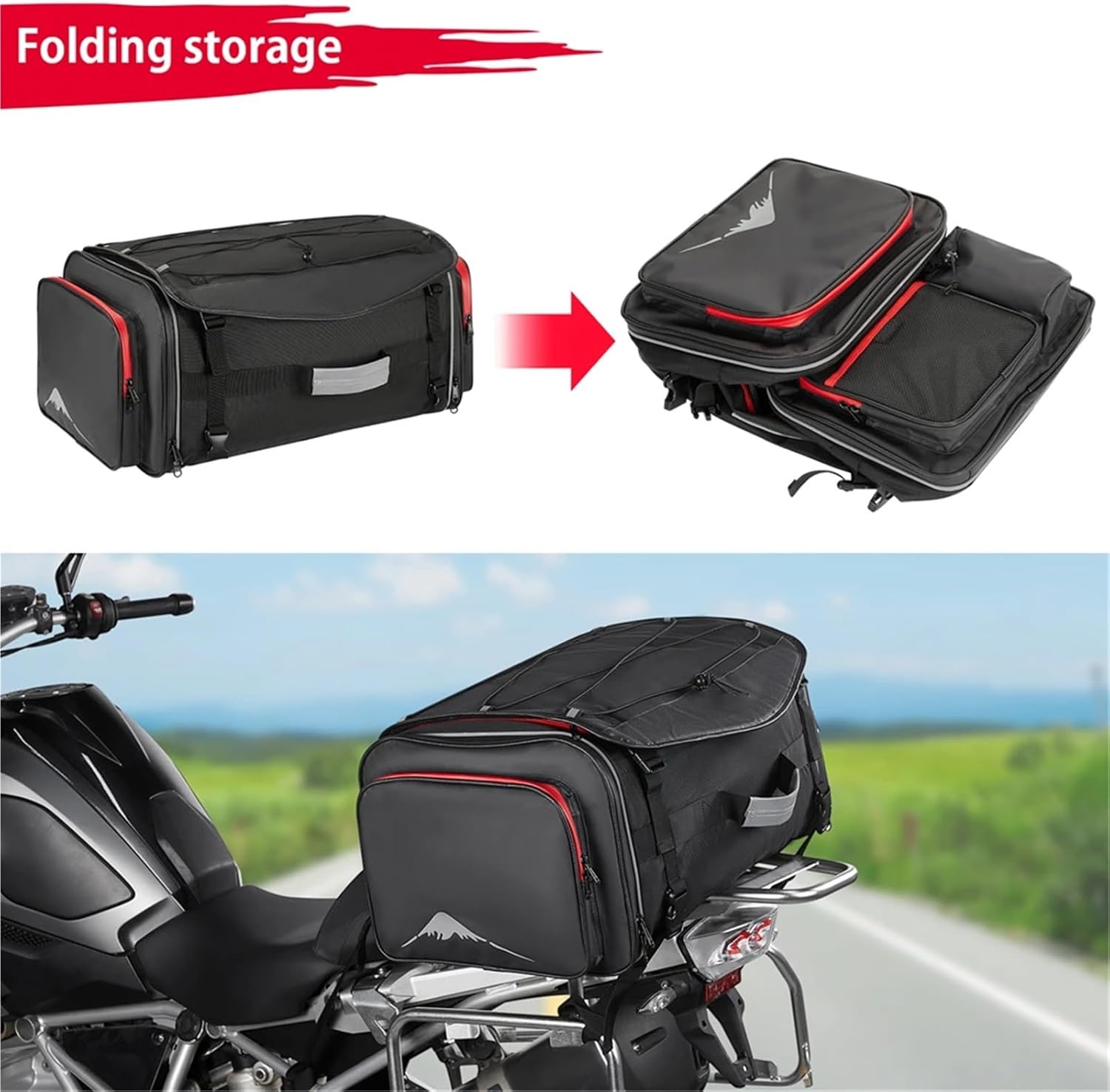 オートバイ用テールバッグ 旅行用荷物ラックバッグ 後部座席用バッグ ユニバーサル に適合するGSX-R 600 GSX-R 750