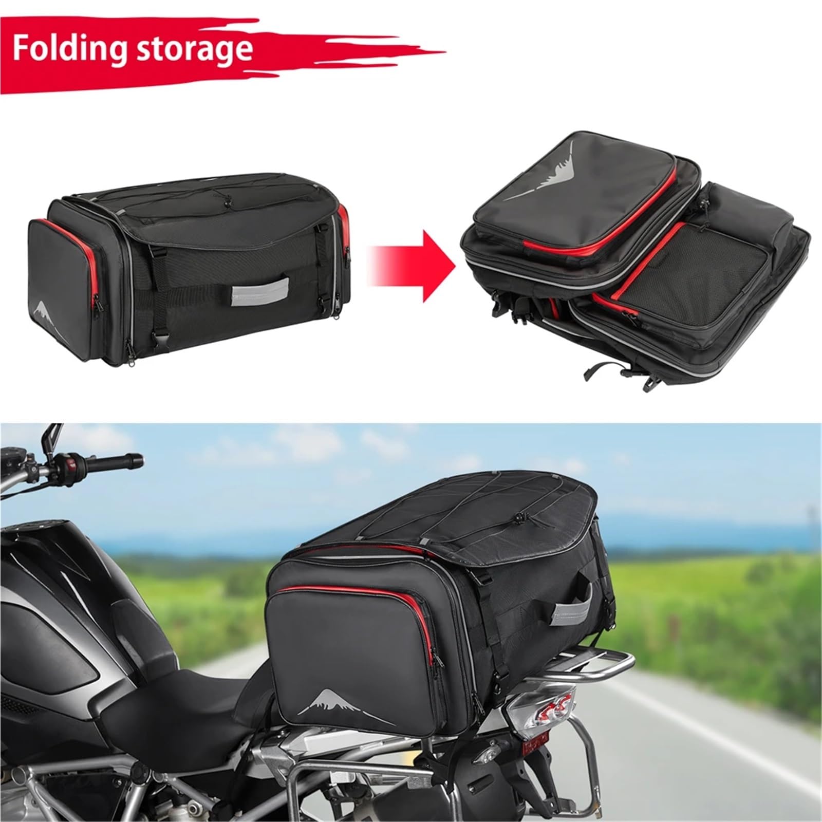 Bolsa Trasera para Motocicleta, De Viaje para Portaequipajes, Bolsas para Asiento Trasero Universales para NC750, CBR1000RR Y CBR600F