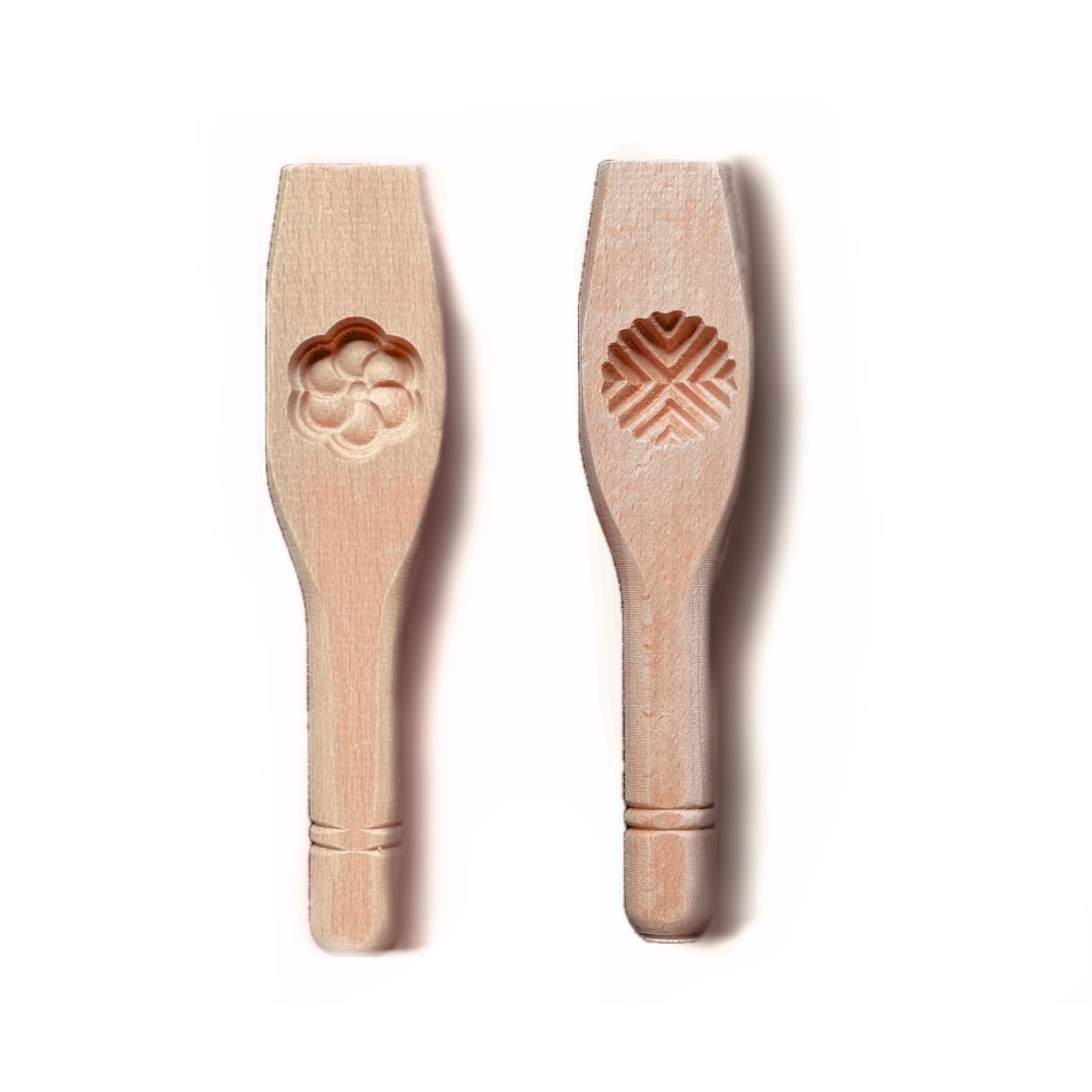 Small Wooden Cake Maker with Box - حلو العيد عجوة و معمول مؤلفة من قطعتين, قطعة لمعمول الفستق و قطعة لمعمول العجوة